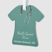 Green Doctor scrubs kerstversiering Ornament (voorkant)