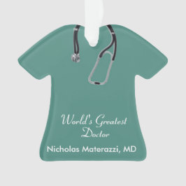 Green Doctor scrubs kerstversiering Ornament