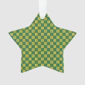 Green Domino Star Ornament (voorkant)