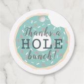 Green Donut Baby shower Dank u Bedankjes Labels (Voorkant)
