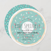 Green Donut Virtual Baby Sprinkle Shower Kaart (Voorkant / Achterkant)