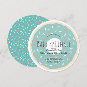 Green Donut Virtual Baby Sprinkle Shower Kaart