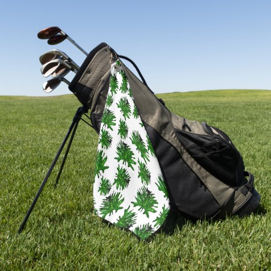 Green Dracaena Fern Feuilles, serviette de golf (Vert)