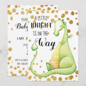 *~* Green Dragon Baby Boy Baby shower Invitation (Devant / Derrière)