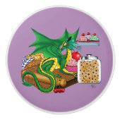 Green Dragon banketbakker Keramische Knop (Voorkant)