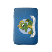 Green dragon cartoon badmat (Voorkant Verticaal)