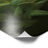 Green Dragon Cartoon Foto Afdruk (Hoek)