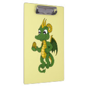 Green dragon cartoon klembord (Rechts)