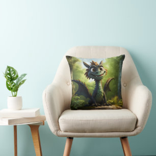 Green Dragon Cartoon Kussen