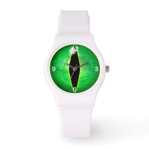 Green Dragon Eye Horloge