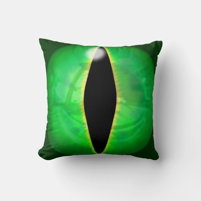 Green Dragon Eye Kussen (Voorkant)