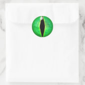 Green Dragon Eye Ronde Sticker (Tas)