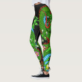 Green Dragon Tattoo met Cherry Blossoms Leggings (Links)
