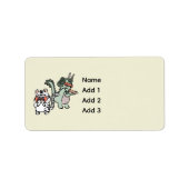 Green dragon white tiger etiket (Voorkant)