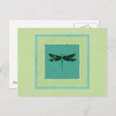Green Dragonfly Briefkaart (Voorkant / Achterkant)