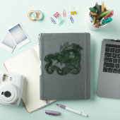 Green Dragonfly Goddess Art Dragonflies Sticker (iPad Cover)