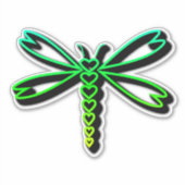 Green Dragonfly-Sticker Sticker (Voorkant)