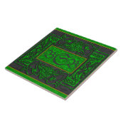 "Green Dragons Breath" 3 Carreaux Monogrammes init (Côté)