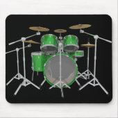 Green Drum Kit: Mousepad Muismat (Voorkant)
