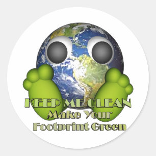 Green Earth Clean Earth Ronde Sticker