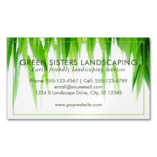 Green Earth Friendly Landscaping Magnetisch Visitekaartje