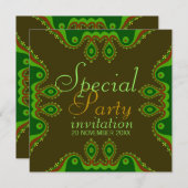 Green Earth Goddess Invitations de la fête spécial (Devant / Derrière)