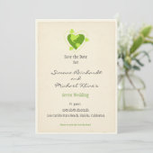 Green Eco Friendly sparen de Datum Save The Date (Staand voorkant)