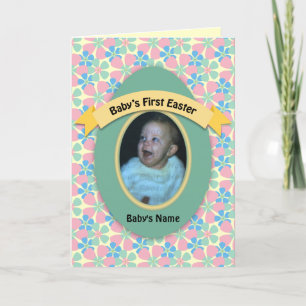 Green Egg Baby's First Easter Photo Lijst Feestdagen Kaart