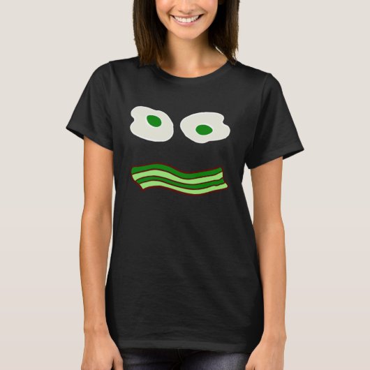 Green Eggs Bacon Brunch Humor Graphic T-shirt (Voorkant)