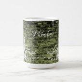 Green Eiffel Tower Grunge Café Mug (Centre)