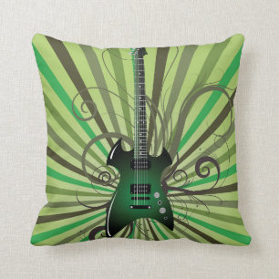 Green Electric Guitar Kussen