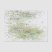 Green Elegant Abstract Decoupage Tissue Paper Tissuepapier (Voorkant)