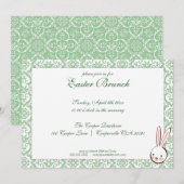Green Elegant Brunch de Pâques Invitation (Devant / Derrière)