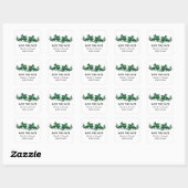 Green Elegant Dragons Save the Date Stickers (Feuille)
