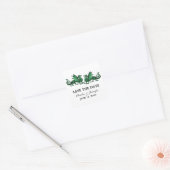Green Elegant Dragons Save the Date Stickers (Enveloppe)