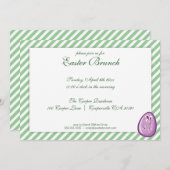 Green Elegant Easter Brunch Uitnodiging (Voorkant / Achterkant)