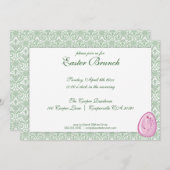 Green Elegant Easter Brunch Uitnodiging (Voorkant / Achterkant)