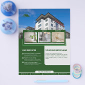 Green Elegant Flyer voor makelaars in onroerend go (Enkel)