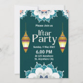 Green Elegant Ramadan Iftar Party Invitation (Devant)