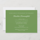 Green Elegant Script Graduation Photo | Invitation (Dos)