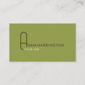 Green | Elegant standaard QR-code Visitekaartje (Voorkant)