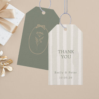 Green Elegant Thank You Cadeaulabel
