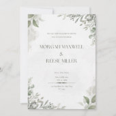 Green Elegant Wedding Invitation (Devant)