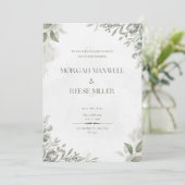 Green Elegant Wedding Invitation (Debout devant)