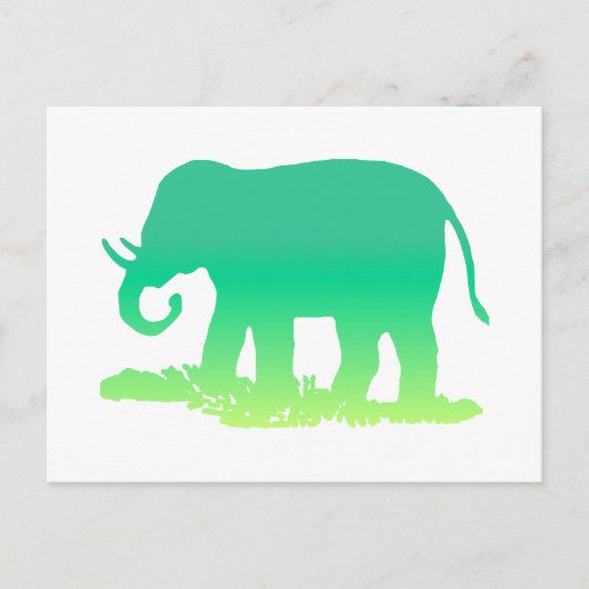 Green Elephant Briefkaart (Voorkant)