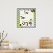 Green Elephant Nursery Word Wall Art Poster (Keuken)