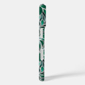 Green Emeral Silver-patroon Case-Mate iPhone Case (Achterkant / Rechts)