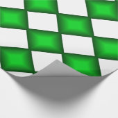 Green Emerald Diamonds op White Cadeaupapier (Hoek)