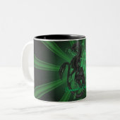 Green Emerald Dragon Pattern Mok (Voorkant links)