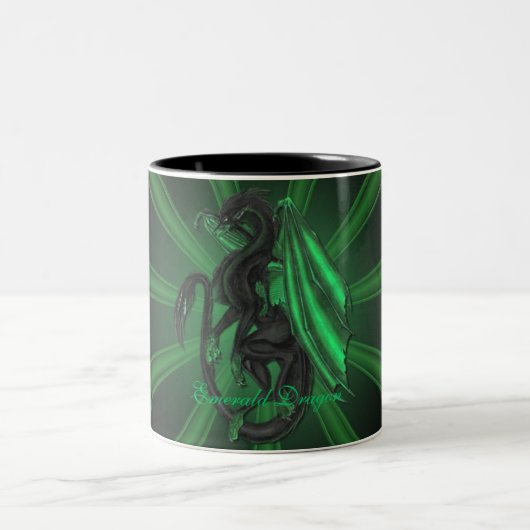 Green Emerald Dragon Pattern Mok (Center)